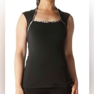 Lululemon Vitalize Cap Sleeve, Square neck Black Top size 6